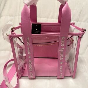 Kate Spade Pink and Clear Tote Bag